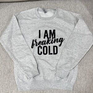 Pink Lily Light Gray Graphic Sweatshirt